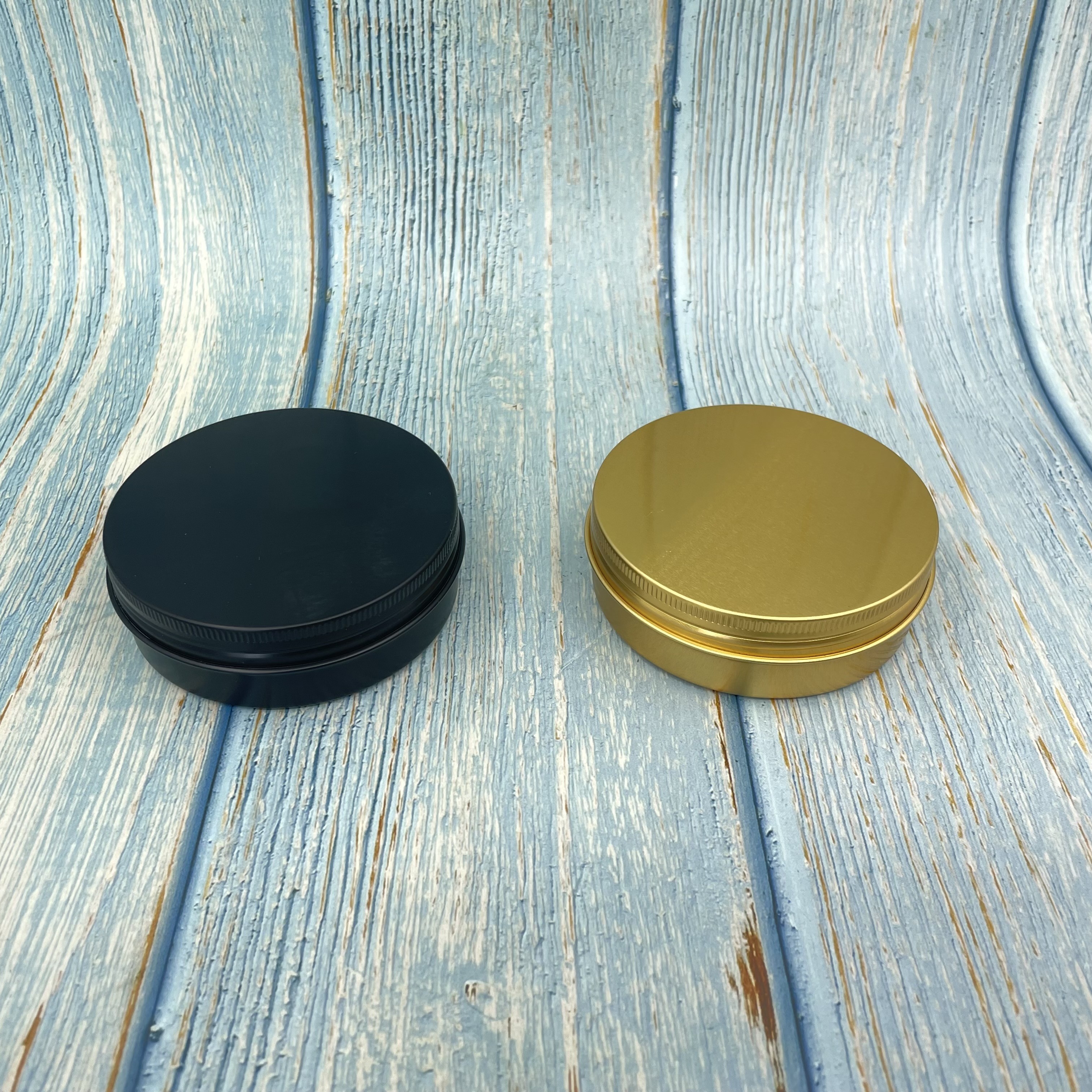 Gold Aluminium Tin Jars 100ml chemical resistant Customized color with Screw Cap