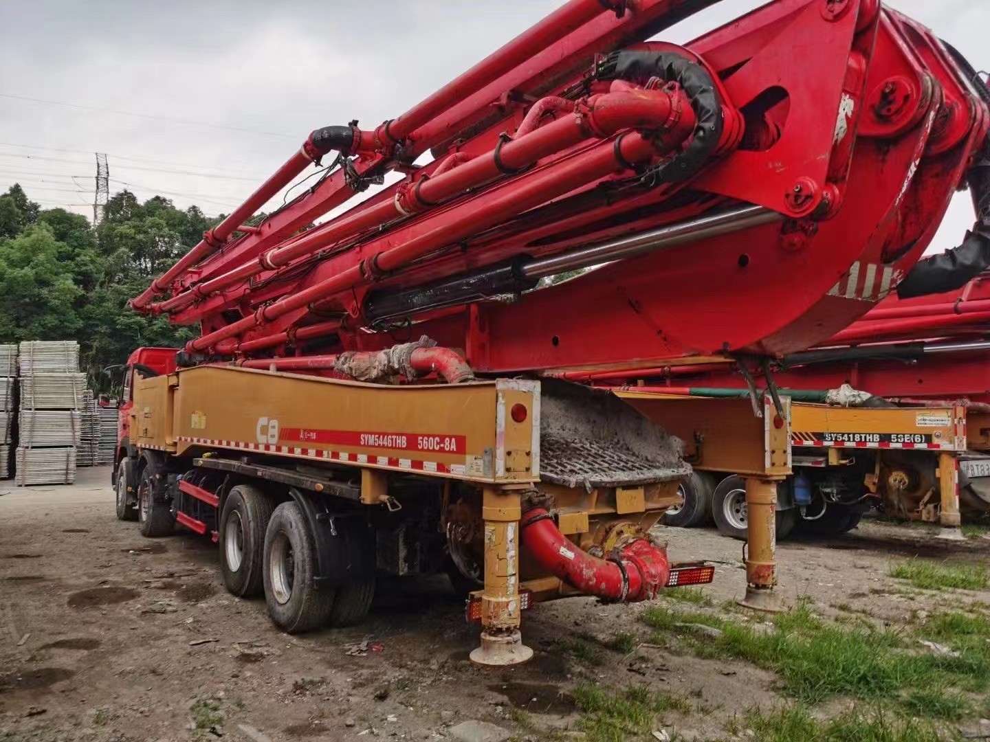 56m 2018 Volvo Sany Concrete Pump Second Hand SYM5446THB 560C-8A