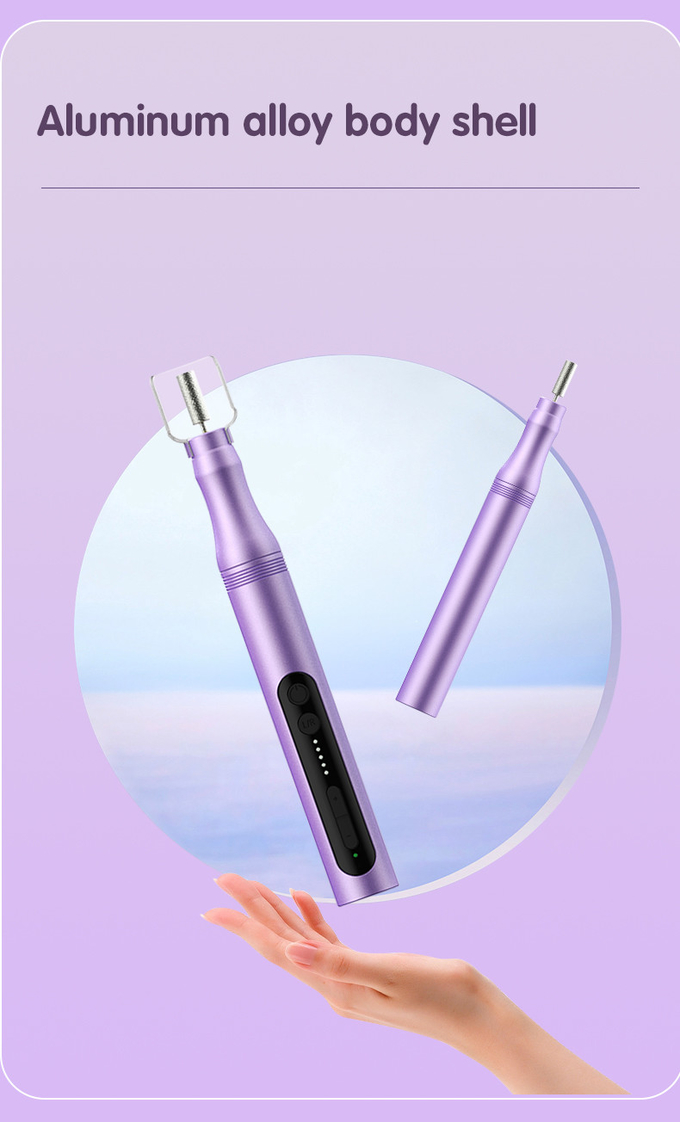Rechargeable 5 Modes Electric Manicure 6 Drill Bits Portable Pedicure Low Noise Electric Nail Drill