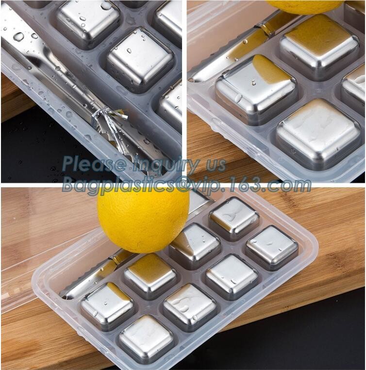 Bar accessories recyclable stainless steel whiskey ice cube stones, Stainless Steel Ice bar cooler, steel bar cold fresh