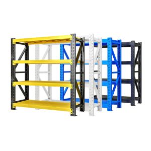High Load-Bearing 540-900kg Powder Coated Warehouse Metal Racks with Easy