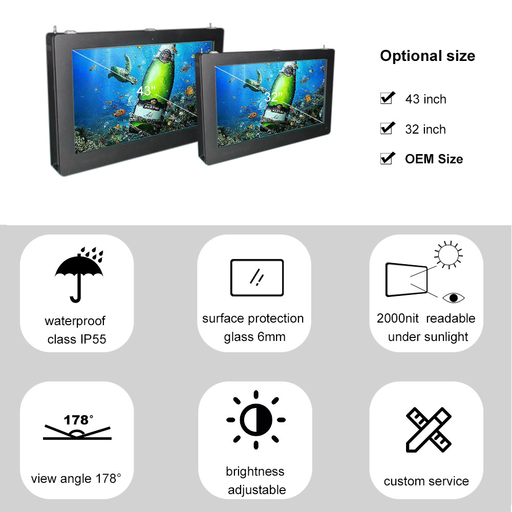 32 Inch 43 Inch LCD Digital Signage