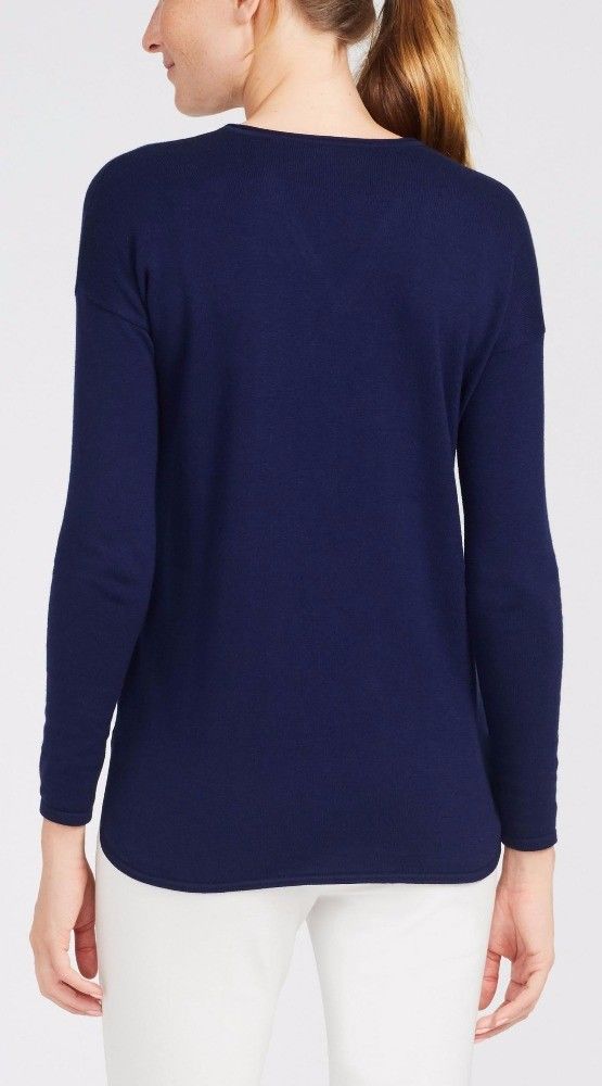WOMEN'S 60% cotton/20% viscose/15% nylon/5% cashmere KNITTED SWEATER PULLOVER