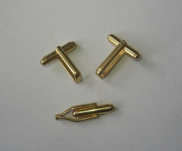 Brass Cufflink Backs,Men's Decorative Cufflink Legs,Garment Decorative Cufflink