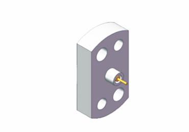 Male SMP Stainless Steel 4 Holes Flange Mount RF Connector With Insulation