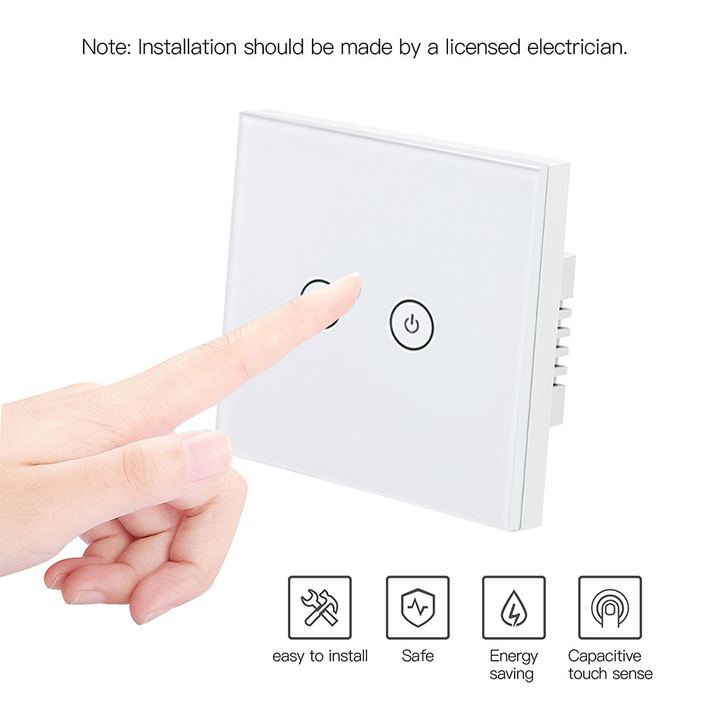 TUYA WIFI Remote Control Switch Crystal Tempered Glass And ABS Plastic Material
