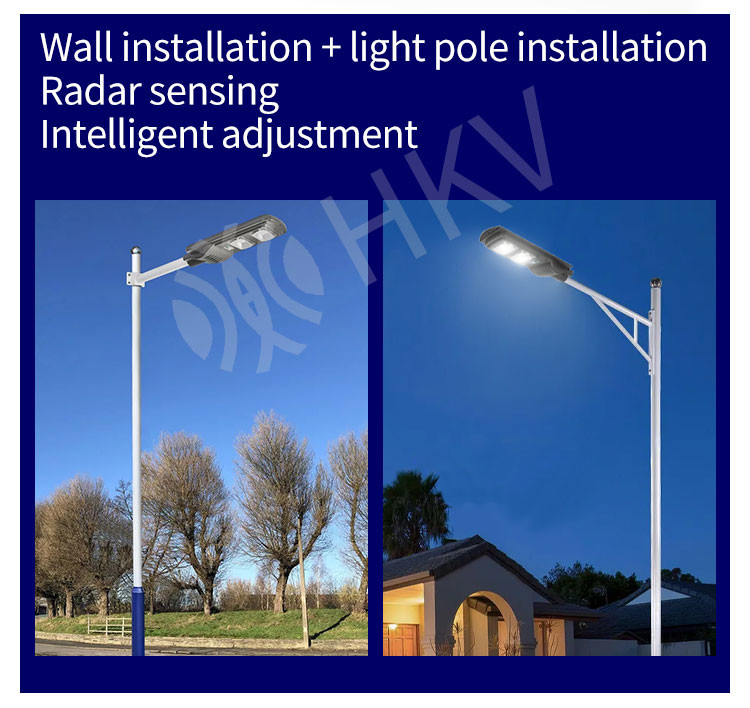 30W/60W/90W/120W All In One LED Solar Street Light Outdoor Super Bright Sensor Waterproof