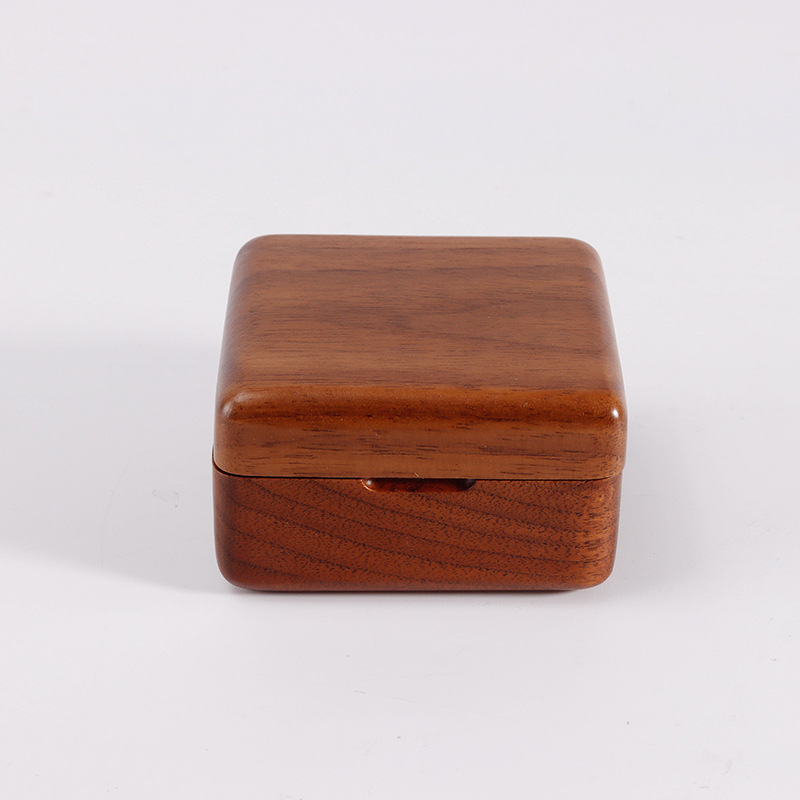 Black walnut wooden music box Castle in the Sky ornaments crafts gifts gifts wood OEM wooden products custom