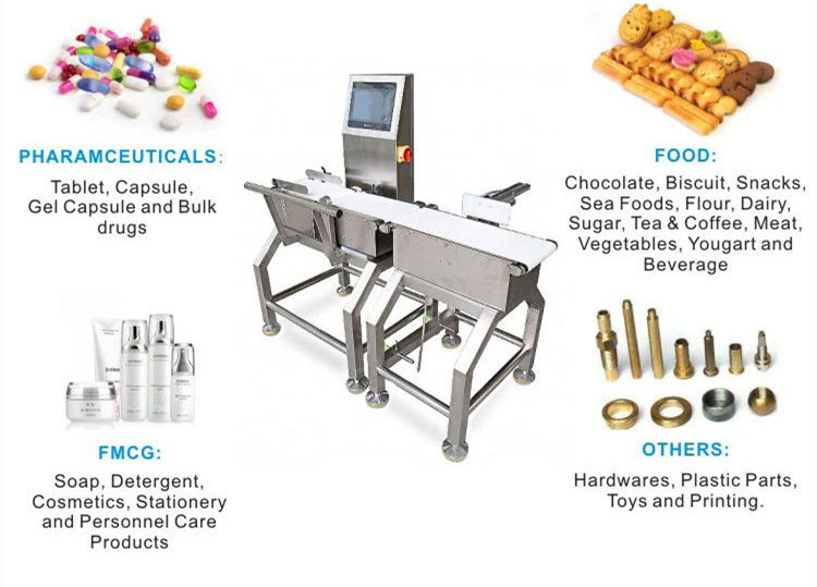 Weight Sorting Automatic Check Weigher Belt Conveyor Automatic Packaging Line