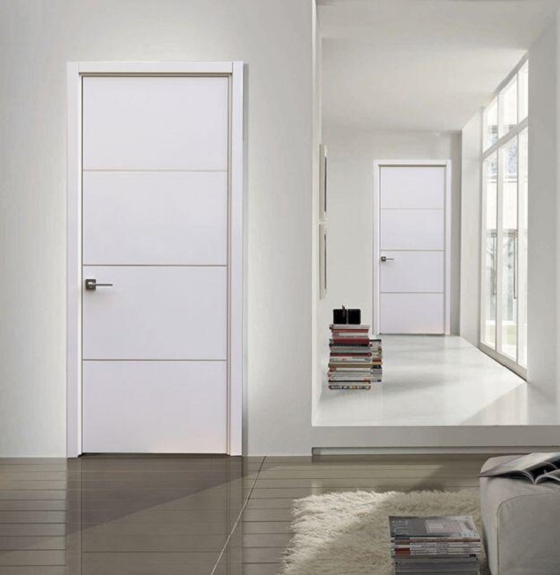 Contemporary Side Opening Soliad Wood Bedroom Doors for House in Customized Size