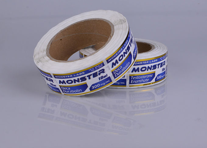 Custom adhesive partly gold stamping vinyl 10ml steroid vial labels