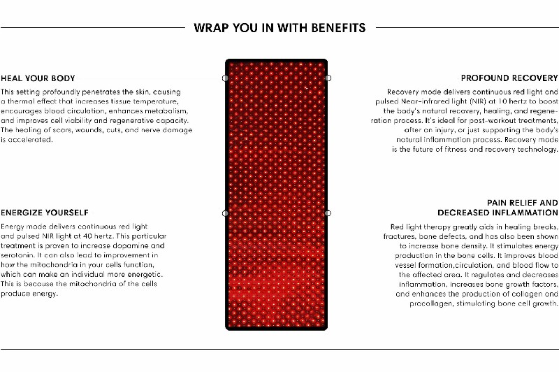 Full Body Sauna LED Red Light Therapy Product Sleeping Heating Pad
