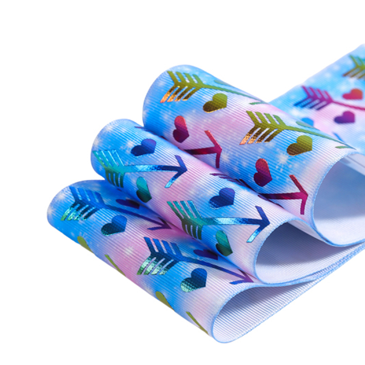 Ecofriendly Print Grosgrain Grossgrain 12 Inch Hot Stamping Foil Ribbon Personailzed