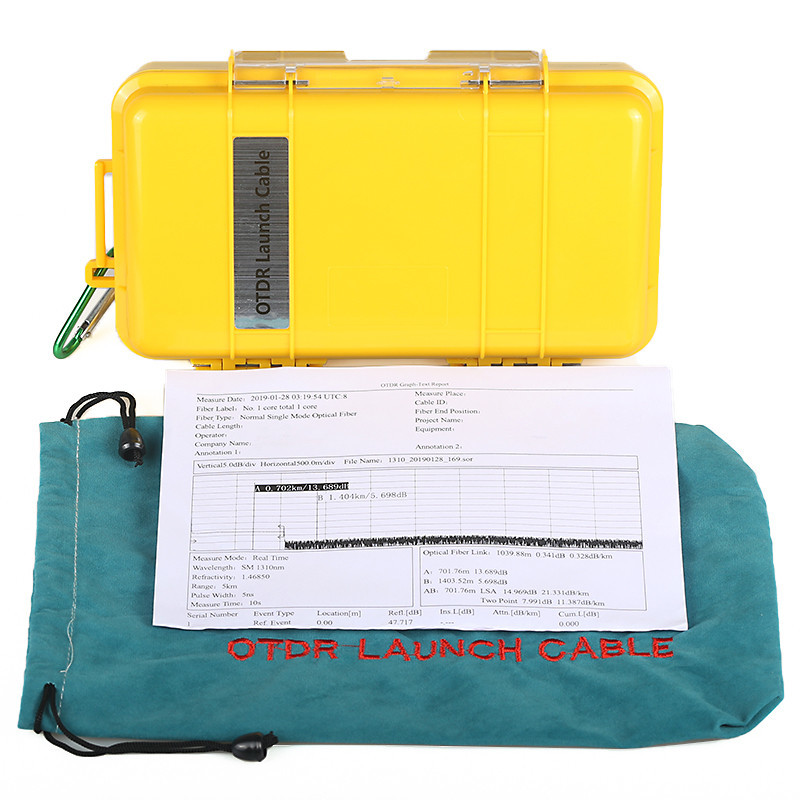 FTTH SC/UPC-SC/UPC ABS OTDR Launch Box Dead Zone Eliminator 500m