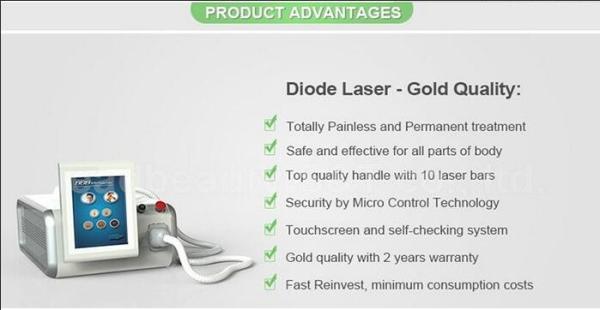 High power 808nm diode laser epilation desktop machine permanent hair removal