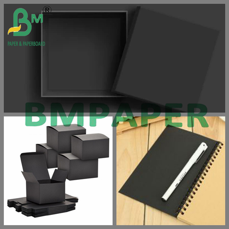 160gsm 180gsm 11" x 17" Folding Resistance Black Color Chipboard For Book Cover