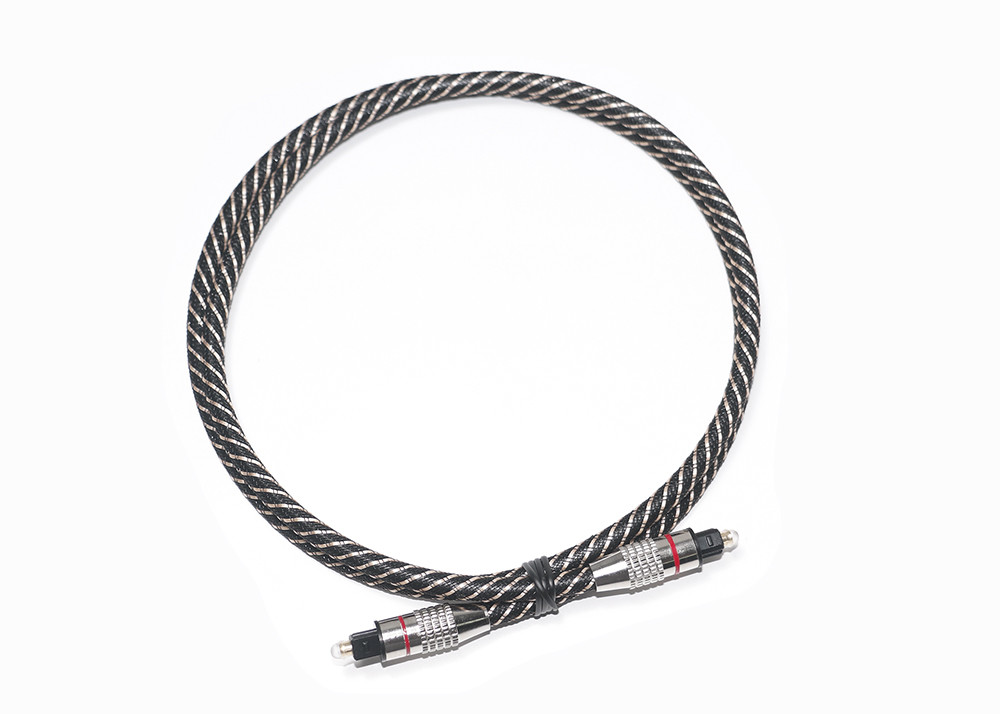Metal Connectors FTTB High End Toslink Cable Braided Jacket 20KM-60KM