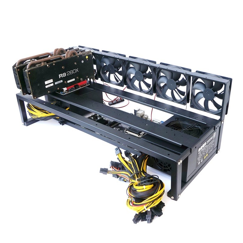 6 GPU Motherboard Bracket Open Air Mining Rig 8 Gpu Server Case 245MM