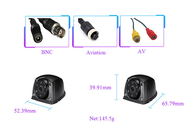 Waterproof IP69K Outdoor Indoor Car Surveillance Camera 170 degree 1080P Vehicle Camera