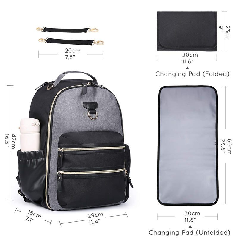 Amazing design new style baby nappy changing bag