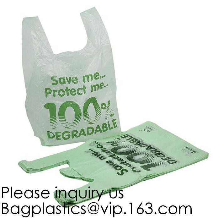 Biodegradable Roll heart bag, Vest bag, Pocket, Roll bag, 100% Biodegradable Cornstarch Garbage Bags garment biodegradab