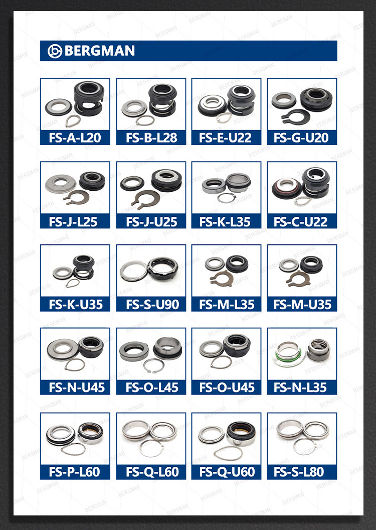 BERGMAN Replace Flygt Pump Seal FWL-105mm 3312 3351 3400 3501 3531 7084 7121 Lower Sealing Mechanical Seal