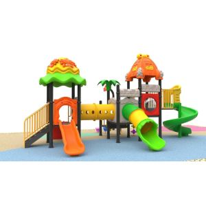 ODM LLEPE Outdoor Playground Playhouse With Tube Plastic Slides