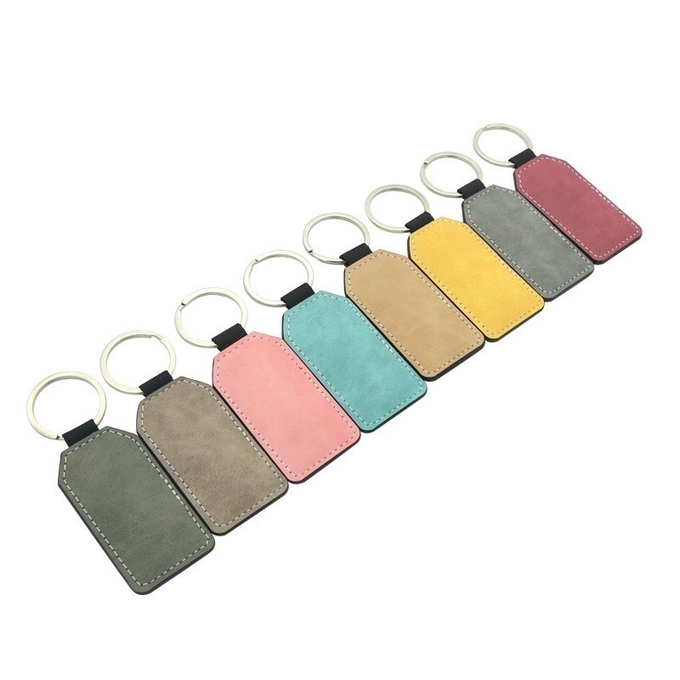 Sublimation Blanks Double-Sided Leather Keychain For Sublimation Printing