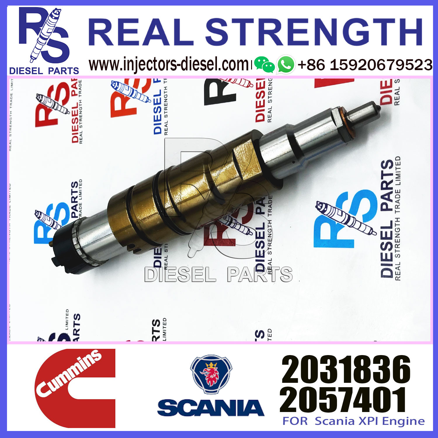 2031836 OEM New Diesel Fuel Injector for DC09 DC13 DC16 Engines 0574380 2482244 1948565 2029622 2057401 2086663 2031836