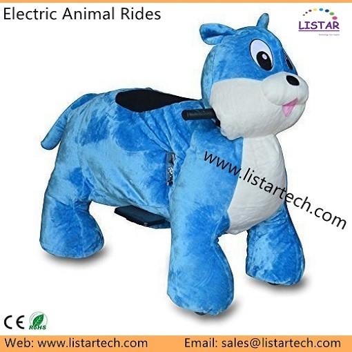 Big Plush Electric Animal Scooters, Coin Operated Animal Rides Zippy Bike for
