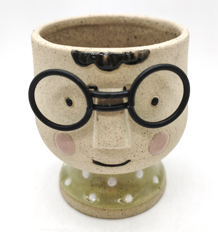 Unique Boy Shaped Flower Succulent Pot 3D Ceramic Lovely Instagram