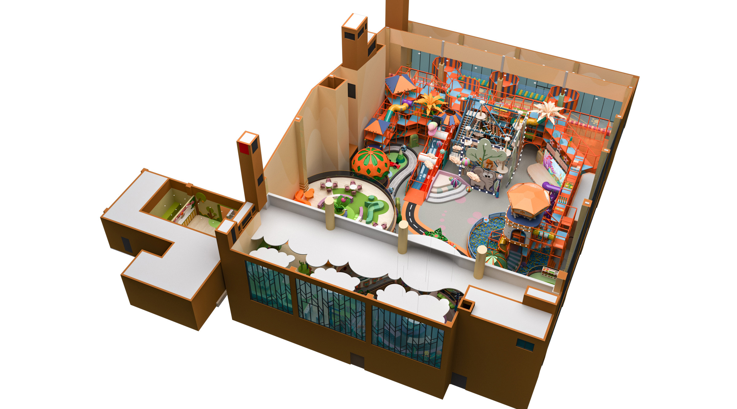 Kids Indoor Mall Playground Equipment Non Toxic Material for 3-12 Years Old