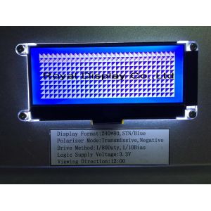  240X80 Cog IC St7529 Transflective LCD Display FStn FPC Parallel Manufactures
