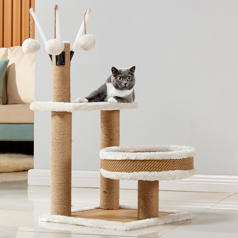 Multi Level Cat Tree House Scratching Post Heavy Duty With Sisal Rop Cat Tower Column Climbing Tree Cat's Dream Play Area