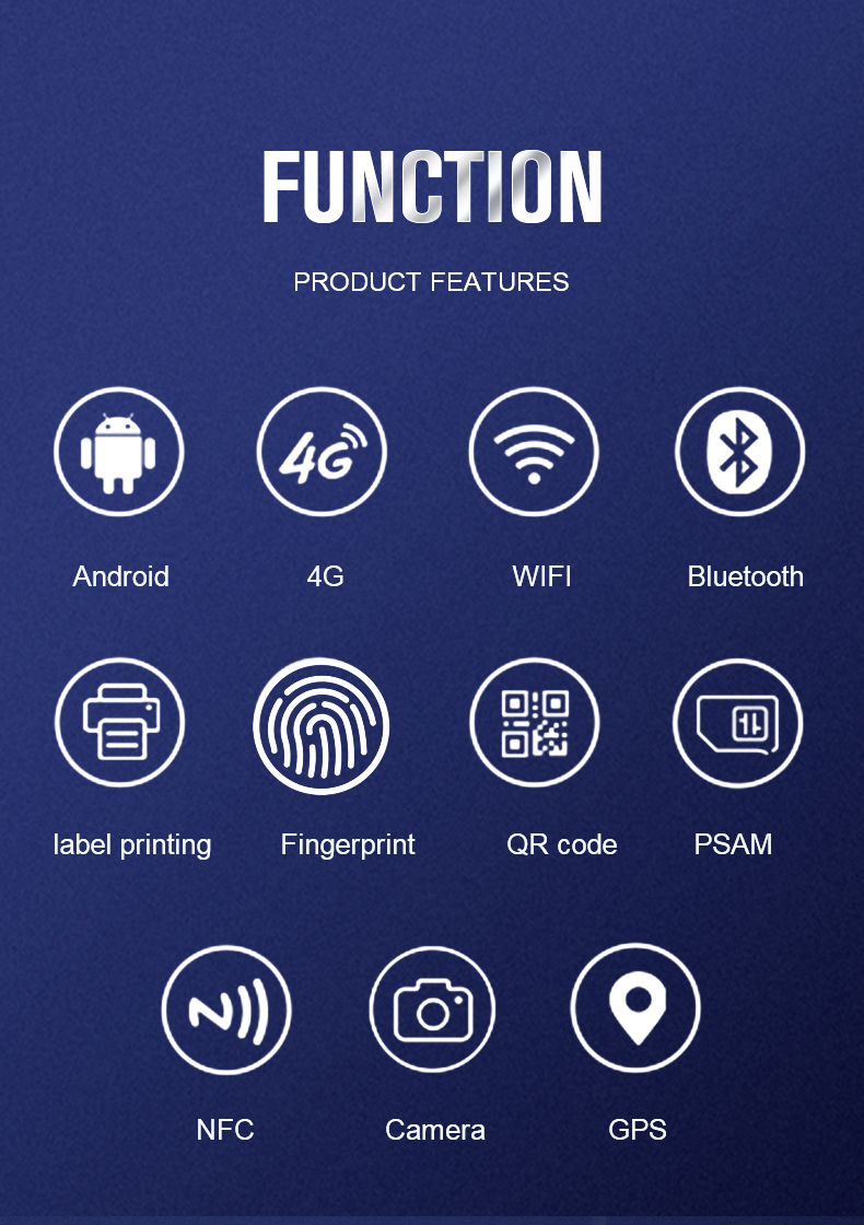 Android 11 PDA Android Industrial Handheld Terminal Rugged Pda Built-In Printer Barcode Scanner