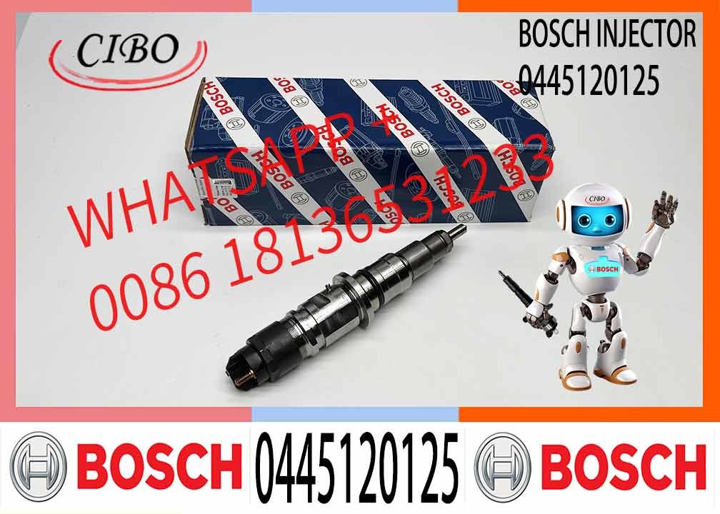 China New 0445120125 Diesel Car Fuel Injector Common Rail Injector 0445120125 For Komatsu