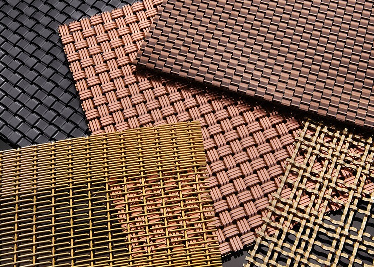 316 Stainless Steel Decorative Wire Mesh Sheets Anodized Dutch Weave