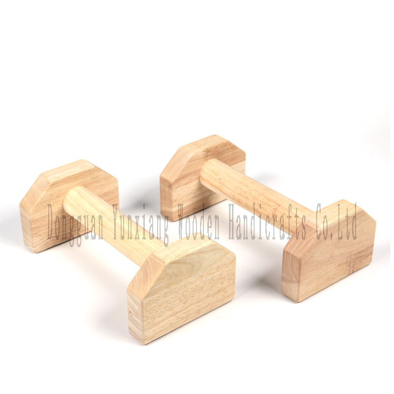 Wooden Parallettes Push Up Bars, Anti-Slip Push-Up Handles, Mini Handle Pumps, Handstand Bars for Calisthenics and Fitness