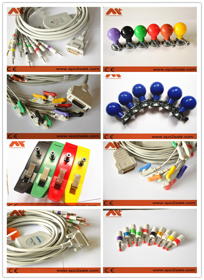 medical TPU Electrode Lead Cable For Mindray R12 Electrocardiograph