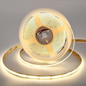 Hot Selling 480leds 12W/M Dimmable IP20 90Ra COB LED Strip 12V/24V Input Voltage