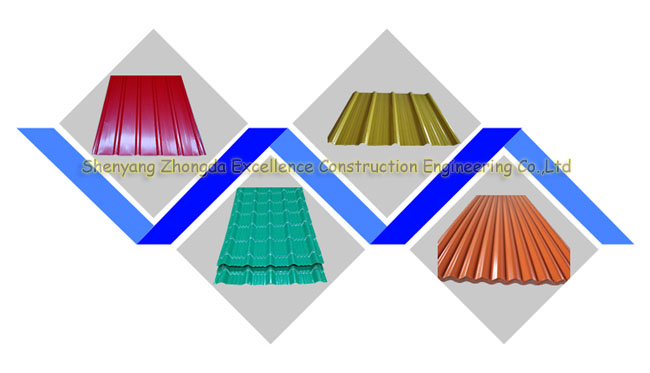 Sound Insulation Corrugated Metal Roofing Colour Coated Steel Roofing Sheets