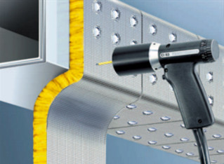 Galvanized Steel Cup Head Capacitor Discharge Weld Pins 3" With Paper Insulating Washers Attached