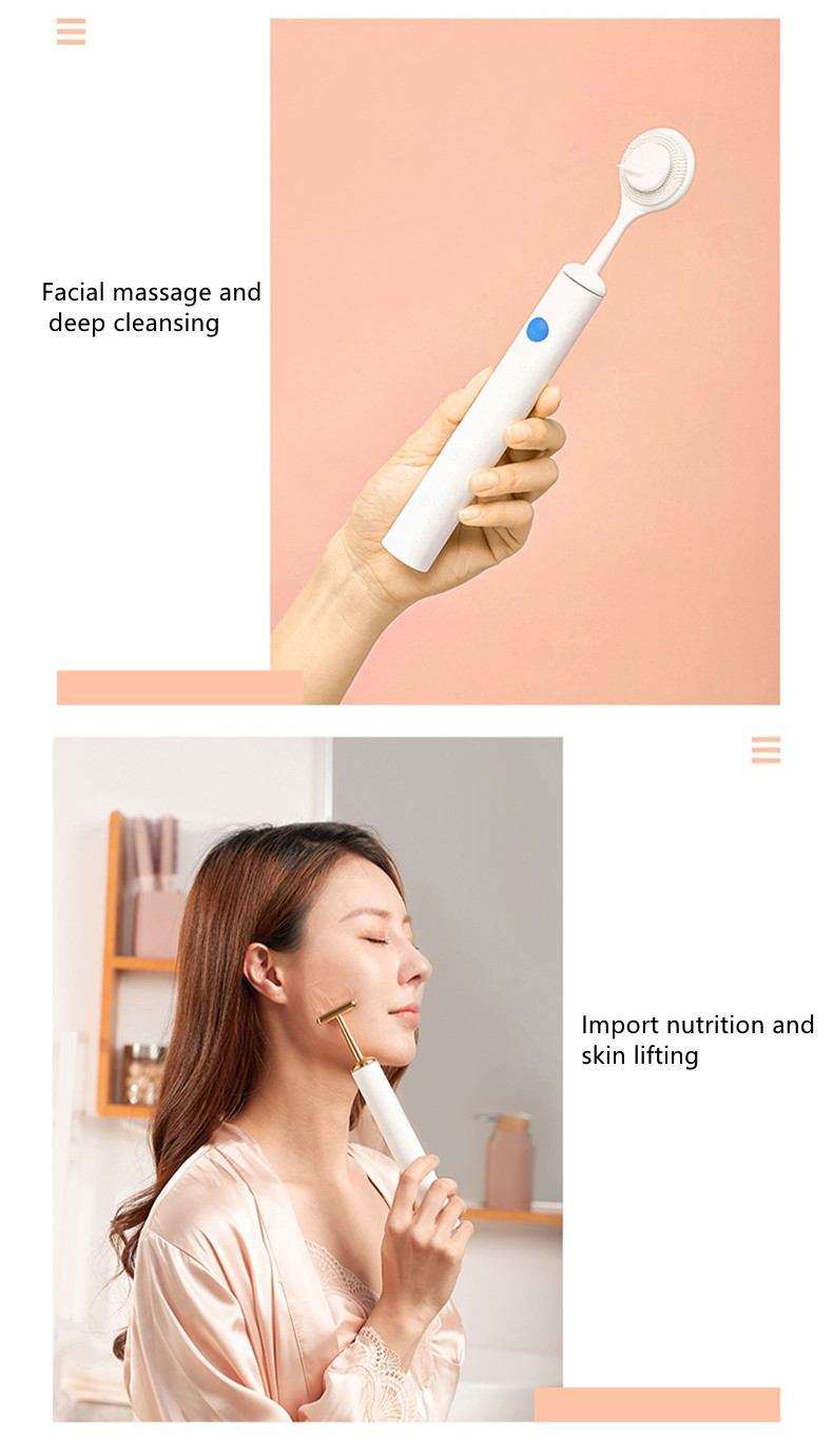Portable Toothbrush 3 In 1 Sonic Electric Cleaning Tools