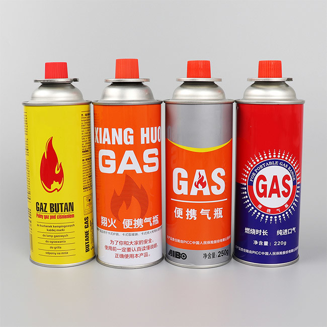 Customized Logo Butane Gas Tank with Straight Wall