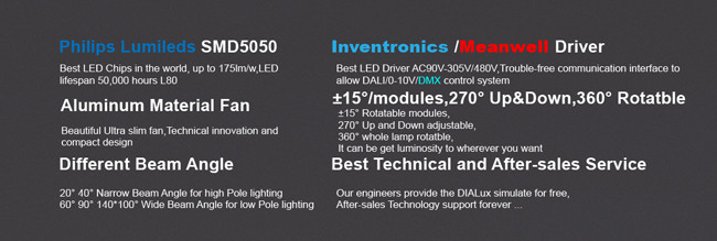 High Lumen LED High Mast Light 1200W 180000 Lumens LED Construction Lights