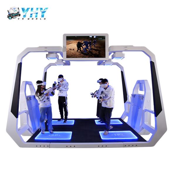 42'' Screen Indoor VR Shooting Simulator 4 Players Standing Virtual Battle