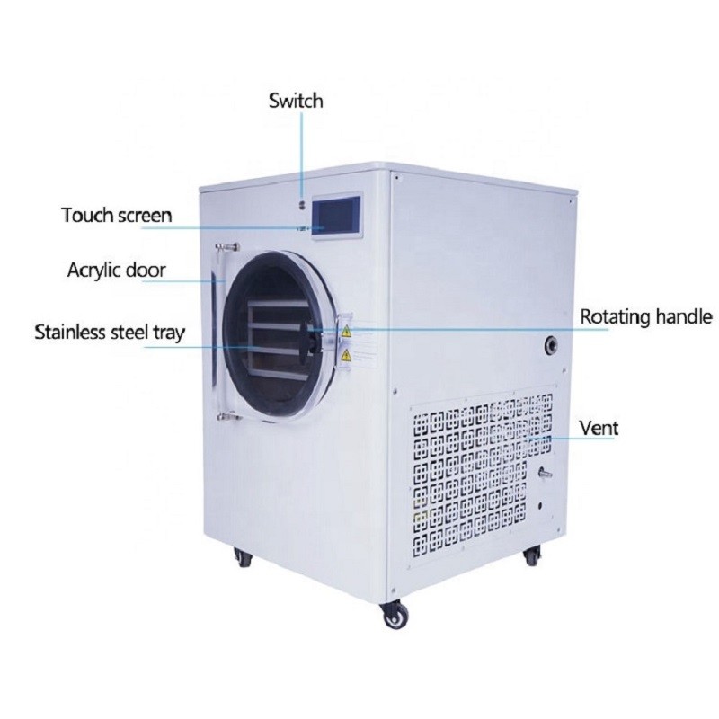 Hotel Fruit Vegetable Food Vacuum Freeze Dryer Machine 0.1m2 750W