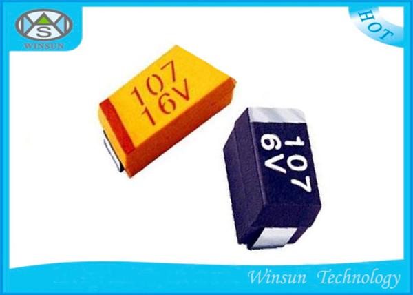 Yellow SMD Tantalum Capacitor 100μF16v Electrolytic Capacitor Case C For Cell