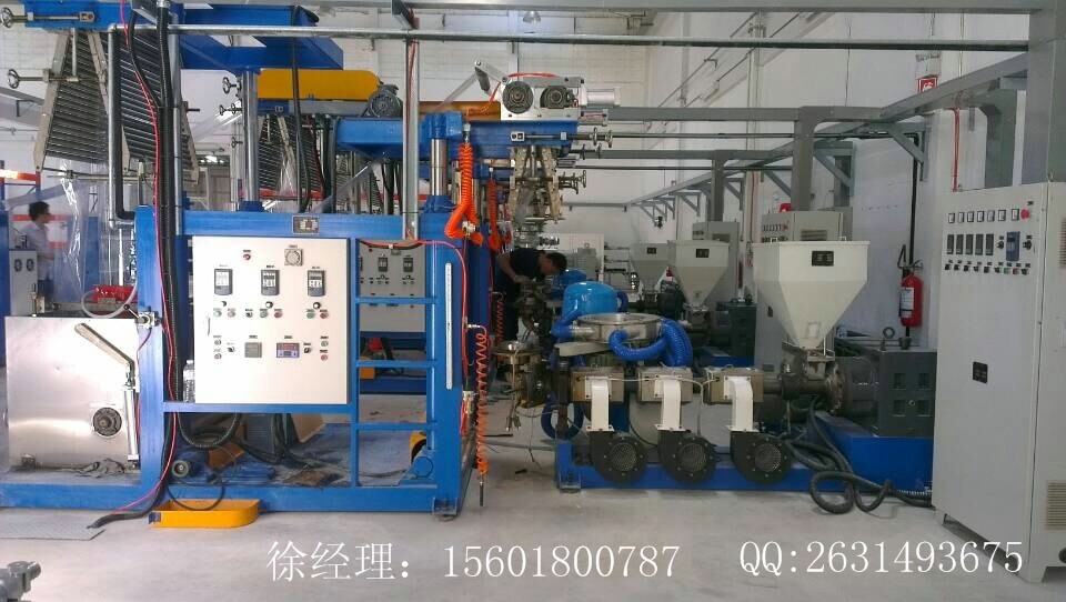 PVC Film 0.025 - 0.07mm Thickness Blown Film Extrusion Machine With Pillar Under Electric Lift