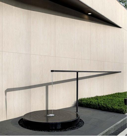 Beige Travertine 600x1200mm Matte Antique Finish External Curtain Wall Porcelain